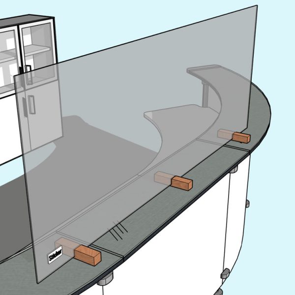 plexiglas staand op voetjes